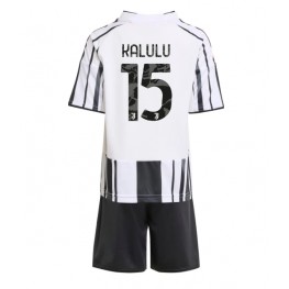 Juventus Pierre Kalulu #15 Thuis tenue Kids 2025-26 Korte Mouw (+ Korte broeken)